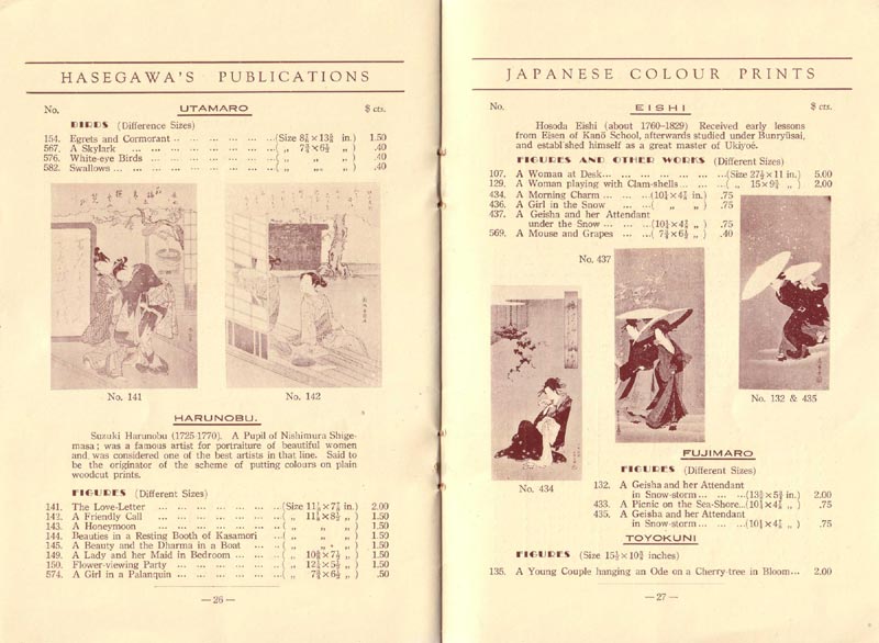 Hasegawa Publishing Company Catalog - Pages 26 and 27